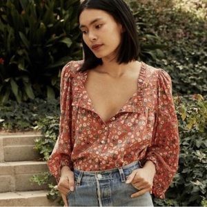 Doen Lunaria Top in Poppy Tasha Garden